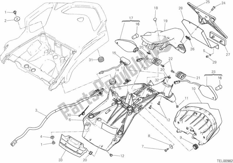 Alle onderdelen voor de 27a - Plaathouder van de Ducati Multistrada 1200 Enduro Touring 2018